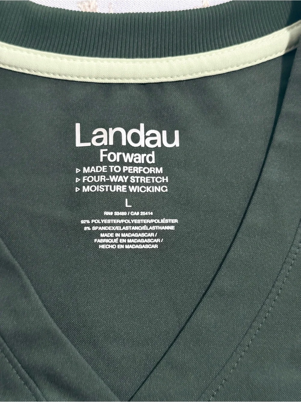 Landau Dark Green Jogger Scrub Pants with Utility Pockets